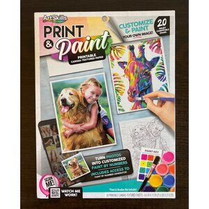 NIP ArtSkills Print And Paint Printable Canvas-Textured Paper 20 Inkjet Sheets